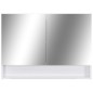 vidaXL Armario de baño con espejo MDF blanco 80x15x60 cm