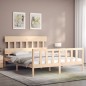 vidaXL Estructura de cama con cabecero madera maciza 160x200 cm vidaXL Estructura de cama con cabecero madera maciza 160x200 cm