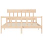 vidaXL Estructura de cama con cabecero madera maciza 160x200 cm vidaXL Estructura de cama con cabecero madera maciza 160x200 cm