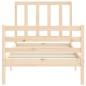 vidaXL Estructura de cama con cabecero madera maciza