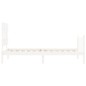 vidaXL Estructura de cama con cabecero madera maciza blanco 100x200 cm vidaXL Estructura de cama con cabecero madera maciza blanco 100x200 cm