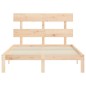 vidaXL Estructura de cama con cabecero madera maciza 120x200 cm
