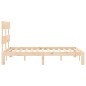 vidaXL Estructura de cama con cabecero madera maciza 120x200 cm