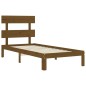 vidaXL Estructura de cama con cabecero madera maciza marrón miel