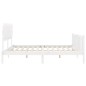 vidaXL Estructura cama de matrimonio con cabecero madera maciza blanco vidaXL Estructura cama de matrimonio con cabecero madera maciza blanco
