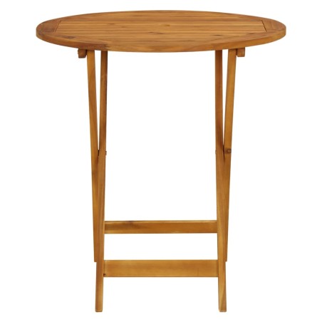 vidaXL Mesa plegable de jardín de madera maciza de acacia 70 cm