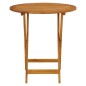 vidaXL Mesa plegable de jardín de madera maciza de acacia 70 cm vidaXL Mesa plegable de jardín de madera maciza de acacia 70 cm