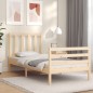 vidaXL Estructura de cama individual con cabecero madera maciza vidaXL Estructura de cama individual con cabecero madera maciza