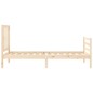 vidaXL Estructura de cama individual con cabecero madera maciza vidaXL Estructura de cama individual con cabecero madera maciza