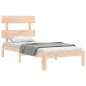 vidaXL Estructura de cama con cabecero madera maciza vidaXL Estructura de cama con cabecero madera maciza