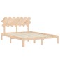 vidaXL Estructura de cama de matrimonio con cabecero madera maciza vidaXL Estructura de cama de matrimonio con cabecero madera maciza