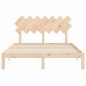vidaXL Estructura de cama de matrimonio con cabecero madera maciza vidaXL Estructura de cama de matrimonio con cabecero madera maciza