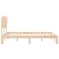 vidaXL Estructura de cama de matrimonio con cabecero madera maciza vidaXL Estructura de cama de matrimonio con cabecero madera maciza