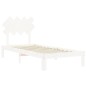 vidaXL Estructura de cama con cabecero madera maciza blanco 90x200 cm vidaXL Estructura de cama con cabecero madera maciza blanco 90x200 cm