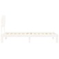 vidaXL Estructura de cama con cabecero madera maciza blanco 90x200 cm vidaXL Estructura de cama con cabecero madera maciza blanco 90x200 cm