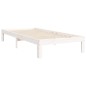 vidaXL Estructura de cama con cabecero madera maciza blanco 90x200 cm vidaXL Estructura de cama con cabecero madera maciza blanco 90x200 cm