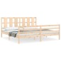vidaXL Estructura de cama con cabecero madera maciza 200x200 cm vidaXL Estructura de cama con cabecero madera maciza 200x200 cm