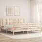 vidaXL Estructura de cama con cabecero madera maciza 200x200 cm vidaXL Estructura de cama con cabecero madera maciza 200x200 cm