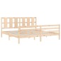 vidaXL Estructura de cama con cabecero madera maciza 200x200 cm vidaXL Estructura de cama con cabecero madera maciza 200x200 cm