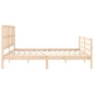 vidaXL Estructura de cama con cabecero madera maciza 200x200 cm vidaXL Estructura de cama con cabecero madera maciza 200x200 cm