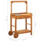 vidaXL Carrito de cocina exterior madera maciza acacia 92x43,5x141,5cm vidaXL Carrito de cocina exterior madera maciza acacia 92x43,5x141,5cm