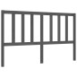 vidaXL Estructura de cama con cabecero madera maciza gris 160x200 cm