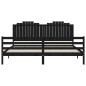 vidaXL Estructura de cama con cabecero madera maciza negro 200x200 cm vidaXL Estructura de cama con cabecero madera maciza negro 200x200 cm
