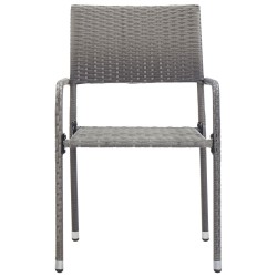 vidaXL Sillas de jardín 6 unidades ratán sintético gris antracita