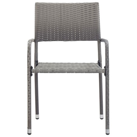 vidaXL Sillas de jardín 6 unidades ratán sintético gris antracita