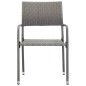vidaXL Sillas de jardín 6 unidades ratán sintético gris antracita vidaXL Sillas de jardín 6 unidades ratán sintético gris antracita