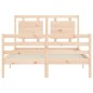 vidaXL Estructura de cama con cabecero madera maciza 120x200 cm vidaXL Estructura de cama con cabecero madera maciza 120x200 cm