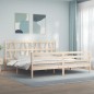 vidaXL Estructura de cama con cabecero madera maciza 200x200 cm vidaXL Estructura de cama con cabecero madera maciza 200x200 cm