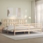 vidaXL Estructura de cama con cabecero madera maciza 200x200 cm vidaXL Estructura de cama con cabecero madera maciza 200x200 cm