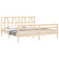 vidaXL Estructura de cama con cabecero madera maciza 200x200 cm vidaXL Estructura de cama con cabecero madera maciza 200x200 cm