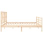 vidaXL Estructura de cama con cabecero madera maciza 200x200 cm vidaXL Estructura de cama con cabecero madera maciza 200x200 cm