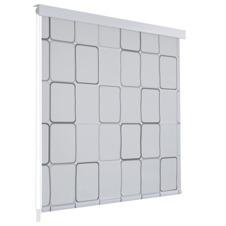 vidaXL Persiana enrollable de ducha cuadrados 140x240 cm