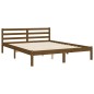 vidaXL Estructura de cama con cabecero madera marrón miel 160x200 cm vidaXL Estructura de cama con cabecero madera marrón miel 160x200 cm