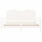 vidaXL Estructura cama de matrimonio con cabecero madera maciza blanco