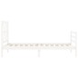 vidaXL Estructura de cama con cabecero madera maciza blanco vidaXL Estructura de cama con cabecero madera maciza blanco