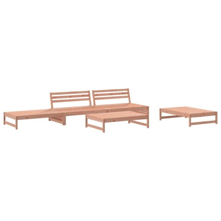 vidaXL Juego de sofás de jardín 5 pzas madera maciza de abeto Douglas
