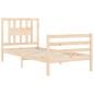 vidaXL Estructura de cama con cabecero madera maciza vidaXL Estructura de cama con cabecero madera maciza