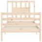 vidaXL Estructura de cama con cabecero madera maciza vidaXL Estructura de cama con cabecero madera maciza
