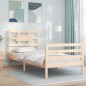 vidaXL Estructura de cama con cabecero madera maciza vidaXL Estructura de cama con cabecero madera maciza