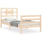 vidaXL Estructura de cama con cabecero madera maciza vidaXL Estructura de cama con cabecero madera maciza