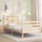 vidaXL Estructura de cama con cabecero madera maciza vidaXL Estructura de cama con cabecero madera maciza