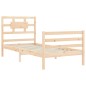 vidaXL Estructura de cama con cabecero madera maciza vidaXL Estructura de cama con cabecero madera maciza