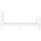 vidaXL Estructura de cama con cabecero madera maciza blanco 90x200 cm vidaXL Estructura de cama con cabecero madera maciza blanco 90x200 cm