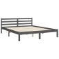vidaXL Estructura de cama con cabecero madera maciza gris 160x200 cm vidaXL Estructura de cama con cabecero madera maciza gris 160x200 cm