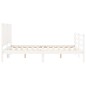 vidaXL Estructura de cama con cabecero madera maciza blanco 160x200 cm vidaXL Estructura de cama con cabecero madera maciza blanco 160x200 cm