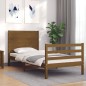 vidaXL Estructura cama con cabecero madera maciza marrón miel 90x200cm